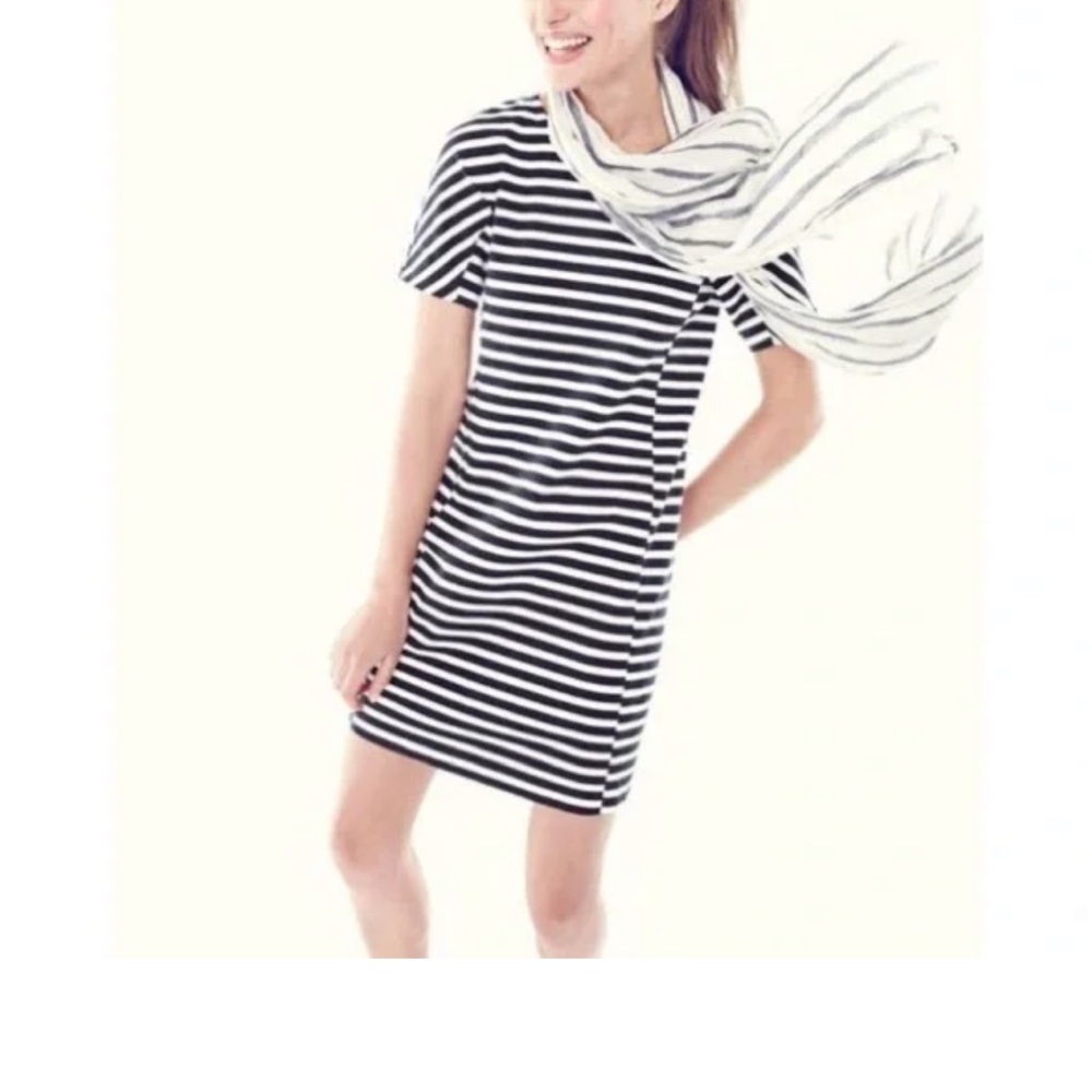 J. Crew Striped T shirt Dress - Picture 1 of 7